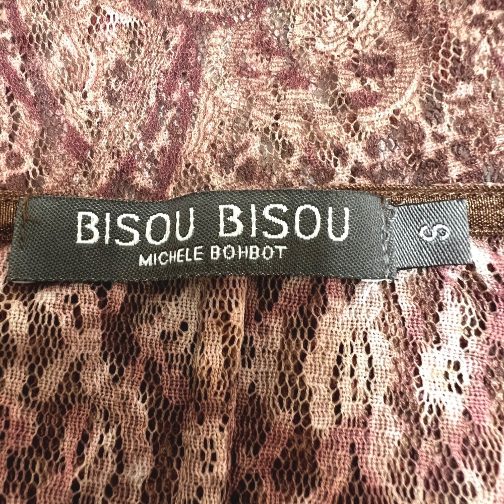 Vtg 90s Bisou Bisou Paisley Lace‎ Bell Sleeve Top Boho S Whitchy Whimsygoth USA - Picture 15 of 17
